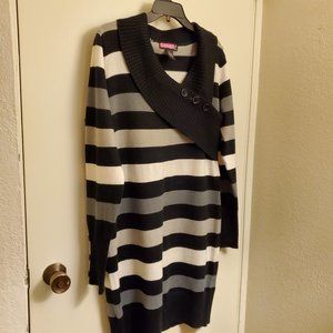 Say What? Sweater Dress V neck with style